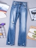 Women's versatile micro-flared jeans