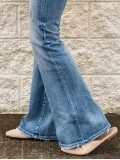 Women's Washed Classic Flare Jeans