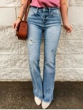 Women's Washed Classic Flare Jeans